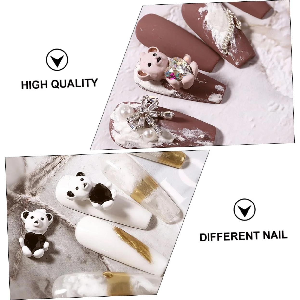 Украшения для ногтей Медведь 5 шт., фото №5