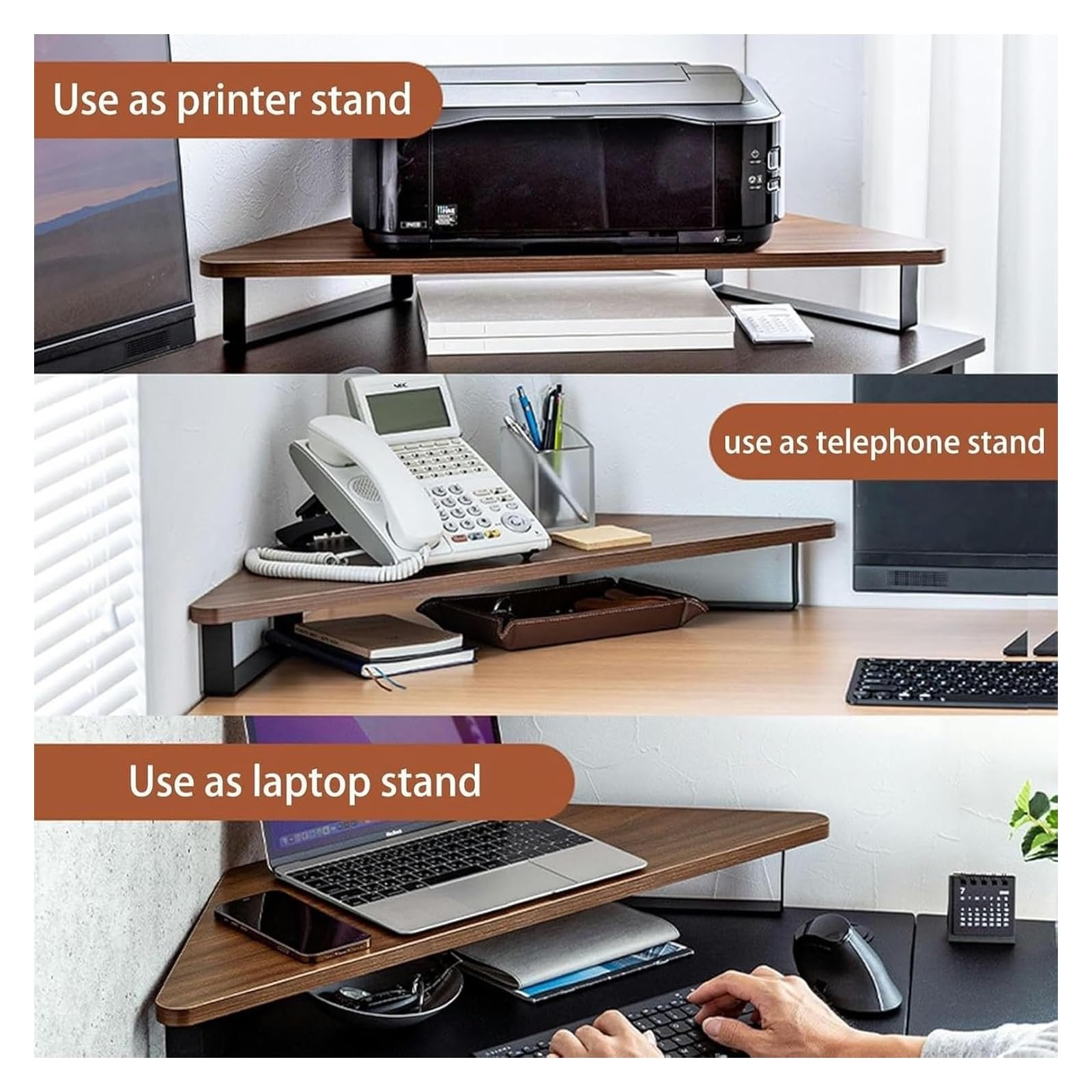 Подставка для монитора Треугольная, Подставка для монитора Треугольная, Настольная угловая подставка, Эргономичная полка для хранения офисных компьютеров, фото №2 Подставка для монитора Треугольная, Подставка для монитора Треугольная, Настольная угловая подставка, Эргономичная полка для хранения офисных компьютеров, фото №2