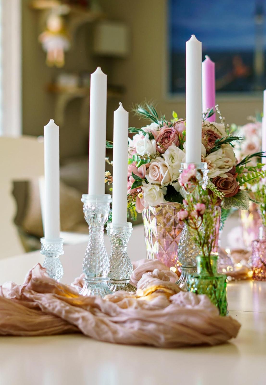 Декоративный Свечник Стеклянный Набор (Прозрачный), фото №2 Декоративный Свечник Стеклянный Набор (Прозрачный), фото №2