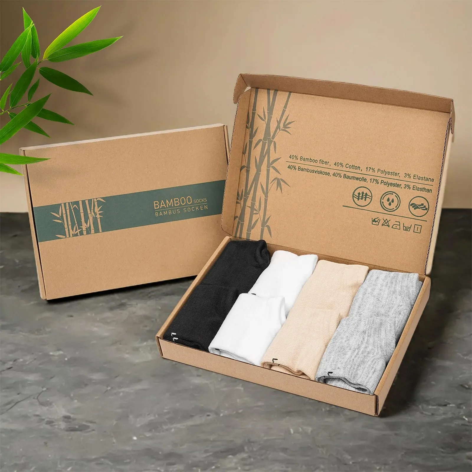 Спортивные носки Мужские Женские Бамбуковые Носки-следки 8 пар Дышащие Спортивные Носки, фото №2