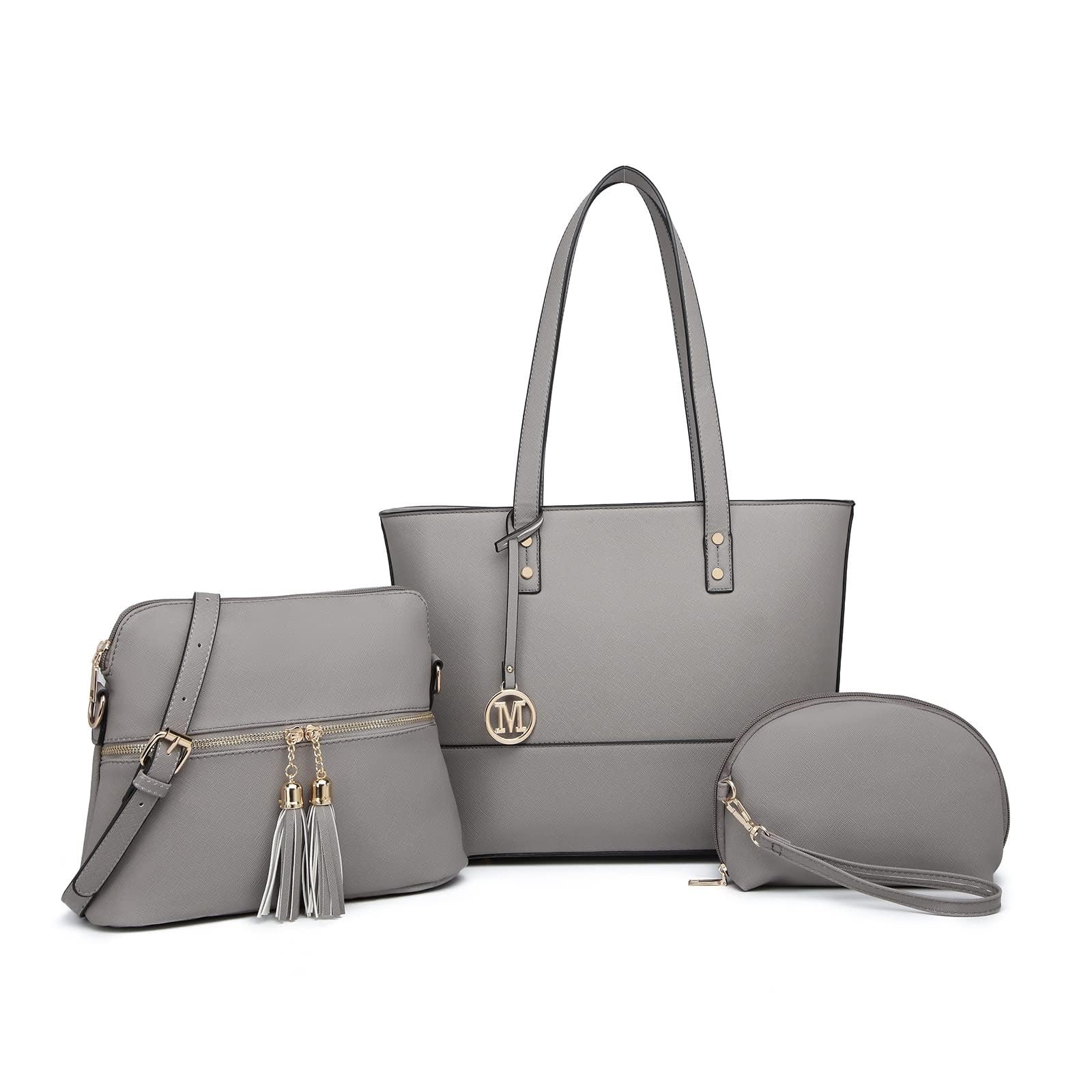 Жіноча Сумка-тоут Miss Lulu Shopper, 3 шт. в комплекті: велика сумка-шопер, сумка через плече з китицею та гаманець з регульованим плечовим ременем, фото №1