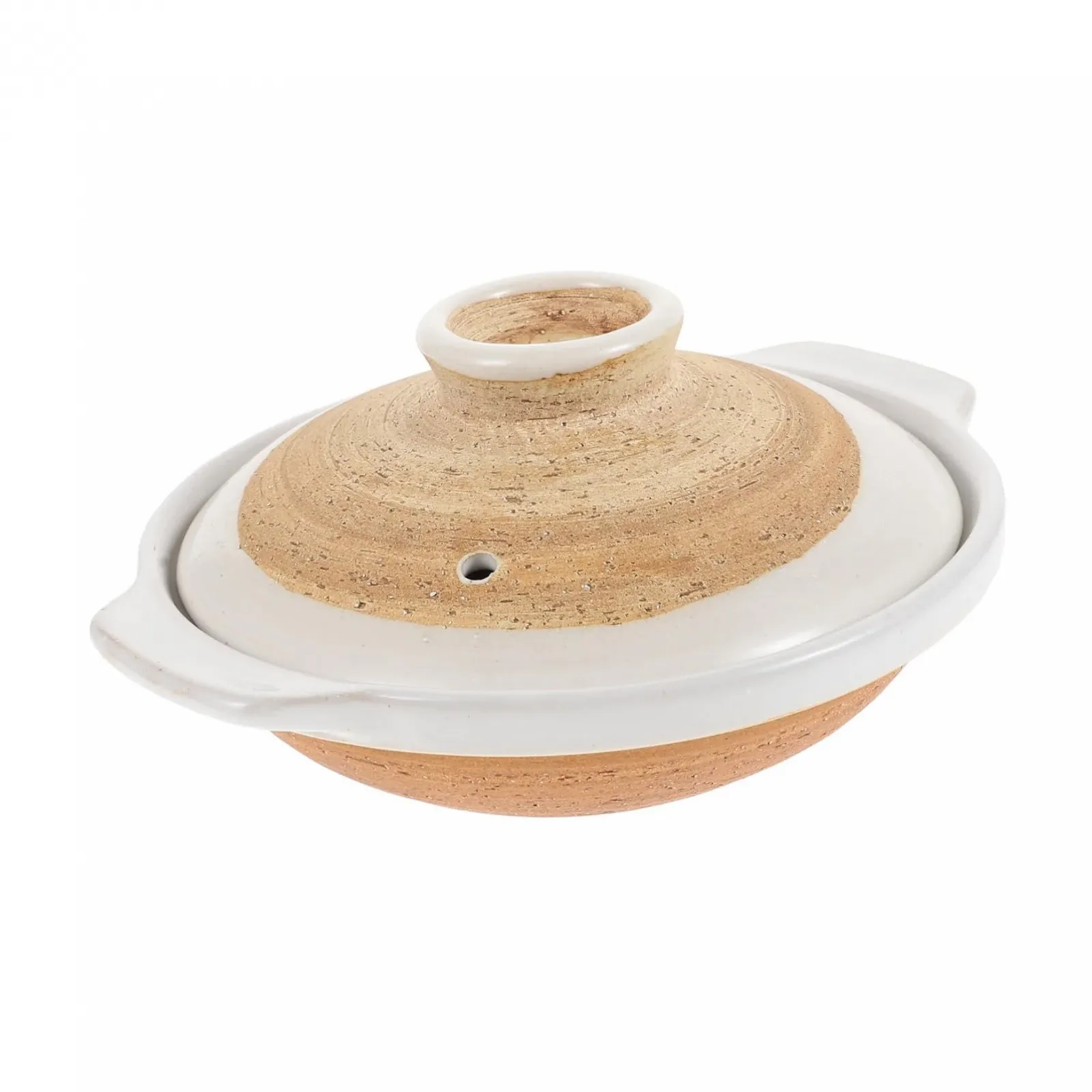 Кастрюля для тушения Toyvian керамическая термостойкая с двумя ручками, фото №1