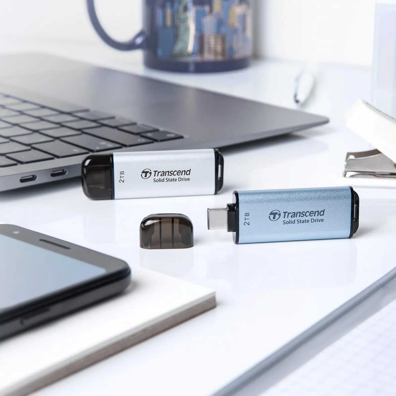 Зовнішній SSD Transcend ESD300 USB-C 512 ГБ 1050 МБ/с Silver, фото №6