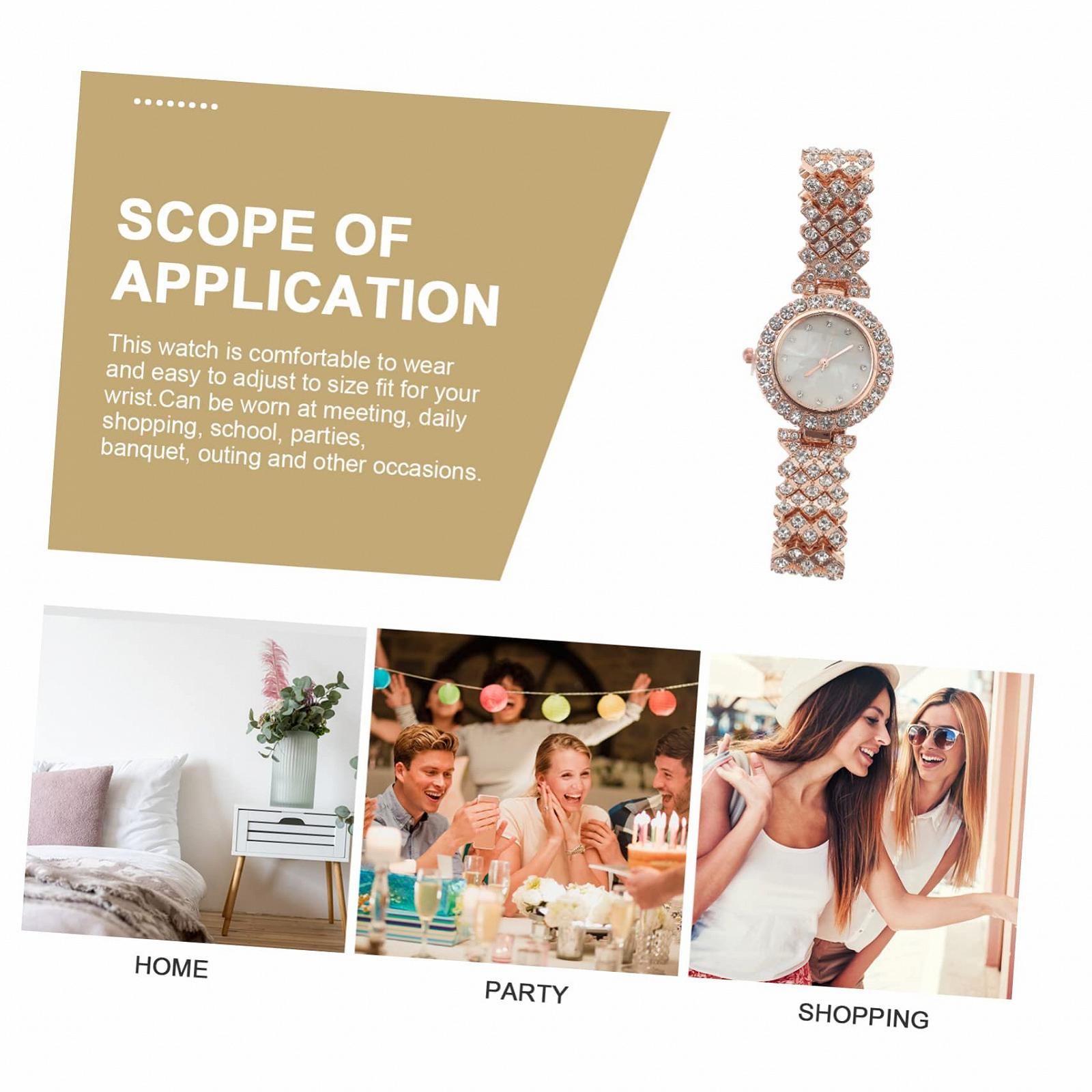 Женские часы OATIPHO Diamond, износостойкие, розовое золото, розовый, фото №7