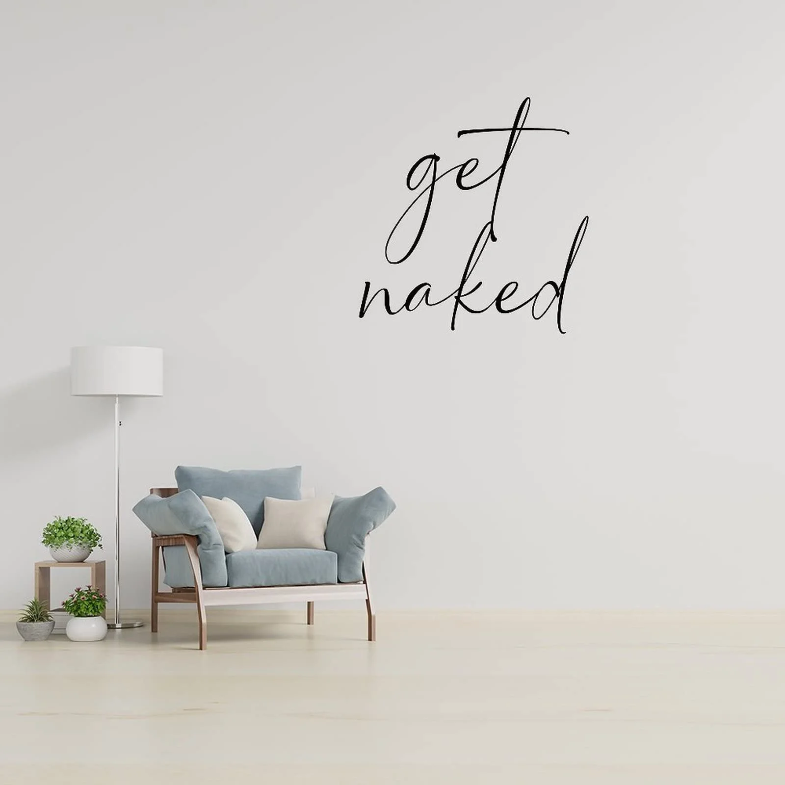 Вінілова наклейка на стіну Get Naked 57 см (22 дюйми), фото №1 Вінілова наклейка на стіну Get Naked 57 см (22 дюйми), фото №1