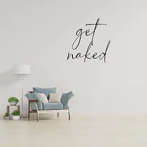 Вінілова наклейка на стіну Get Naked 57 см (22 дюйми) - Фото 1