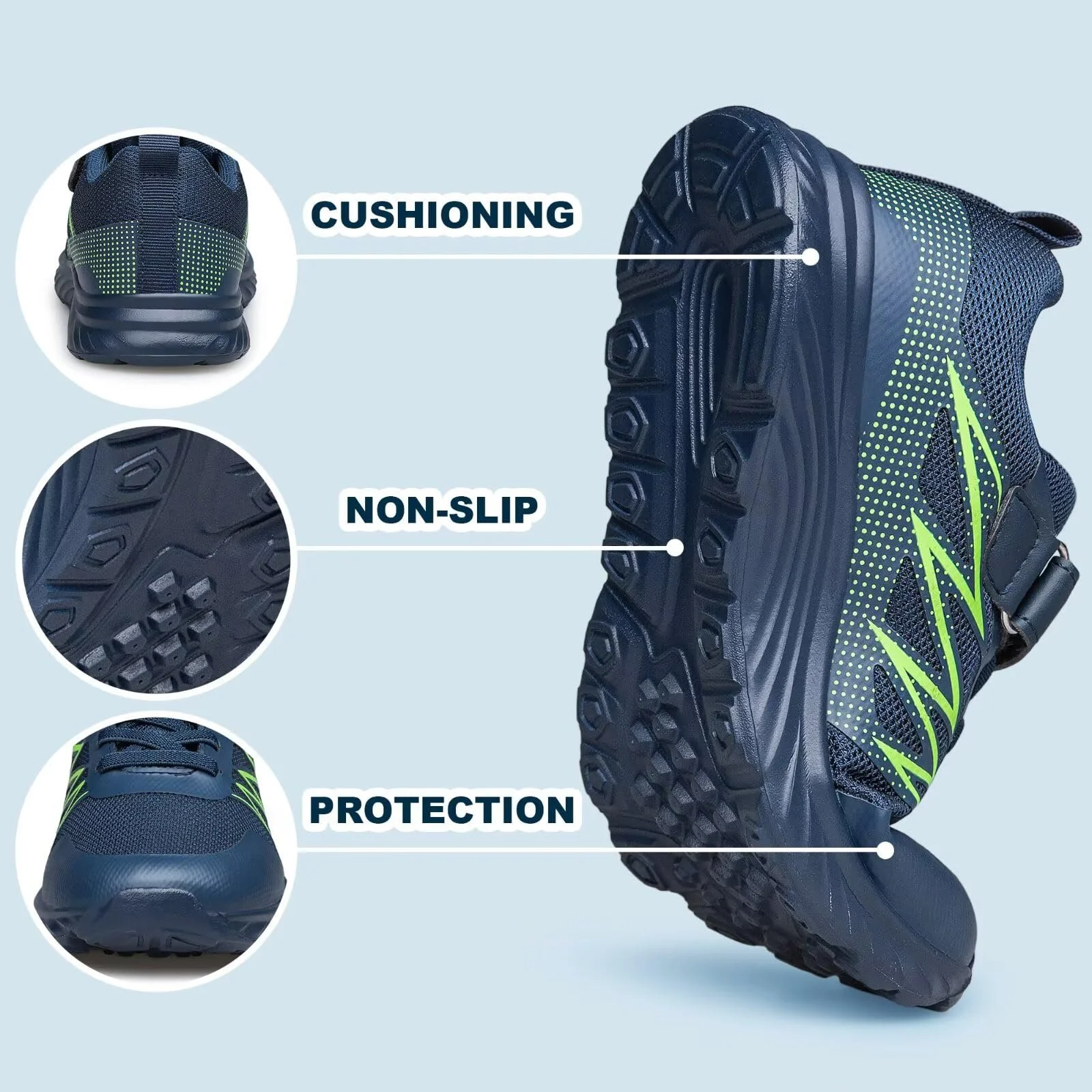 ADQ Детские унисекс кроссовки для девочек и мальчиков Спортивная обувь дышащие кроссовки для бега в помещении, фото №5 ADQ Детские унисекс кроссовки для девочек и мальчиков Спортивная обувь дышащие кроссовки для бега в помещении, фото №5