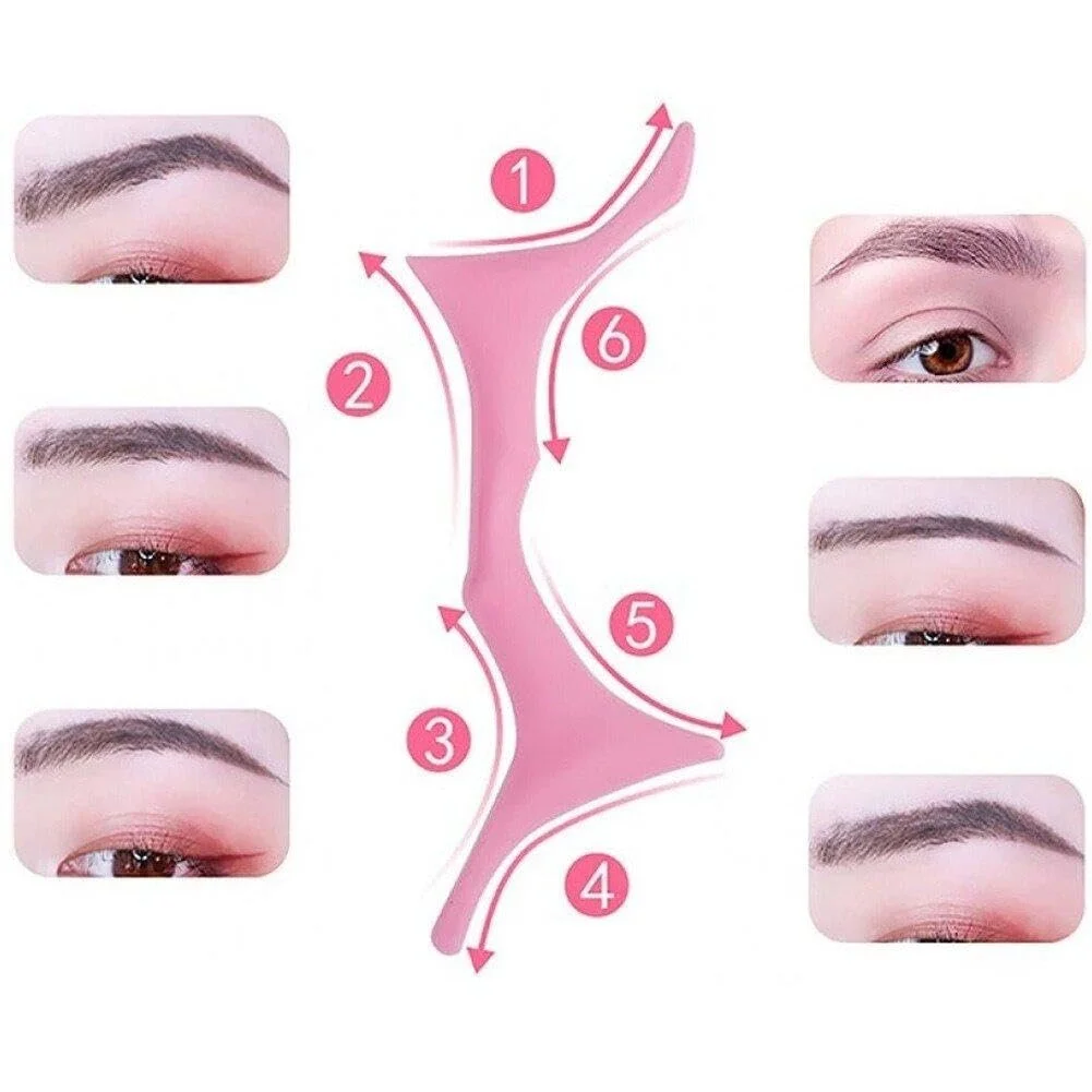 Трафареты для подводки Ericetion, силиконовые, для глаз, бровей, лица, фото №7