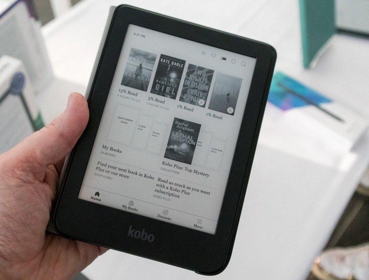Электронная книга 6" Kobo Clara 2E / 16Gb / Linux / Wi-Fi / Bluetooth / Цветной сенсорный E-Ink экран (1448 x 1072) / Настраиваемая яркость / Влагозащищенность IPX8 / До 3 недель работы от батареи / Синяя, фото №6