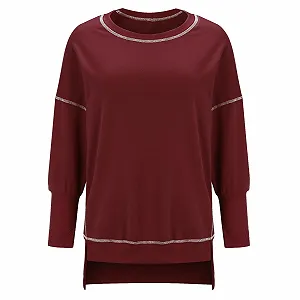 Женский рождественский свитшот 2024, праздничный флисовый топ, женский лонгслив, худи с круглым вырезом, свободный пуловер и блузка с боковым разрезом synthetic.ua - Фото 1