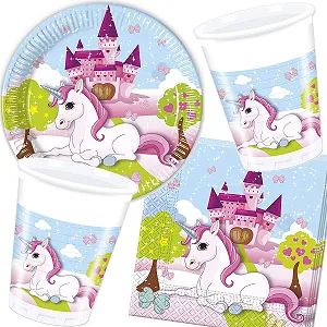 Купити Набір Procos Unicorn Party, тарілки / стакани / серветки / прикраси / день народження / дитячий день народження / Єдиноріг / Рожевий - Фото 1 Набір Procos Unicorn Party, тарілки / стакани / серветки / прикраси / день народження / дитячий день народження / Єдиноріг / Рожевий - Фото 1