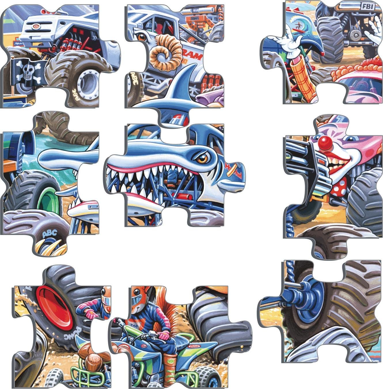 Пазл-рамка Larsen PG5 Exciting Monster Truck Race 35 деталей, фото №8 Пазл-рамка Larsen PG5 Exciting Monster Truck Race 35 деталей, фото №8