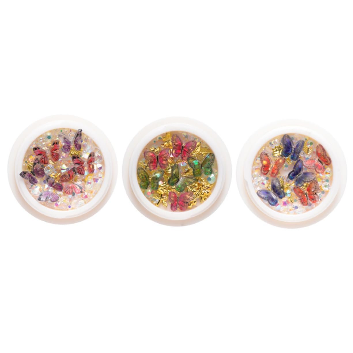 Стрази для нігтів Форми метеликів MAGICLULU 6 коробок, фото №8