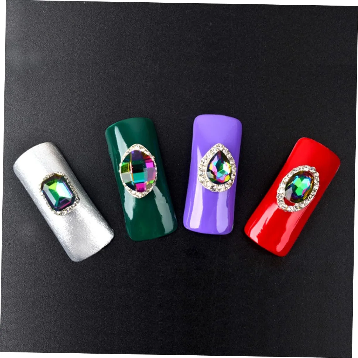 Украшения для ногтей Housoutil Кристальные 20 шт разноцветные стразы AB-бриллианты, случайный стиль, фото №9