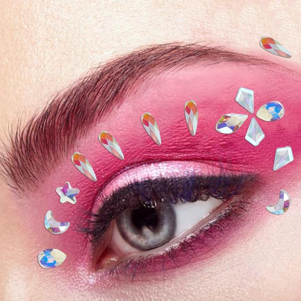 Стразы для ногтей стеклянные 400 штук разных форм, плоские кристаллы для ногтей, украшения для DIY поделок, дизайн ногтей, макияж, наряды, фото №8