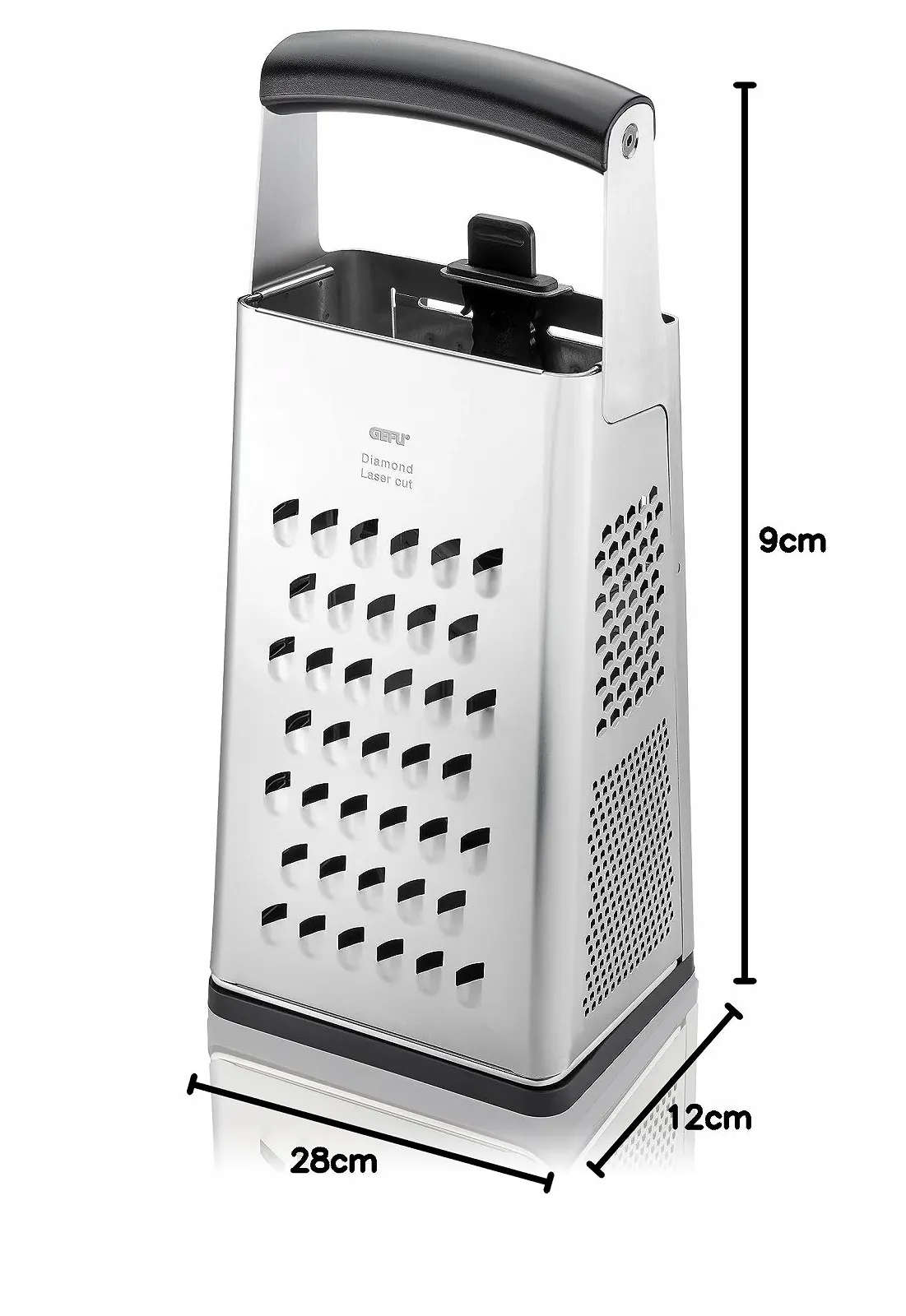 Тертка GEFU V-CUT Квадратна Багатофункціональнаочів і слайсерка з контейнером для збору, фото №10