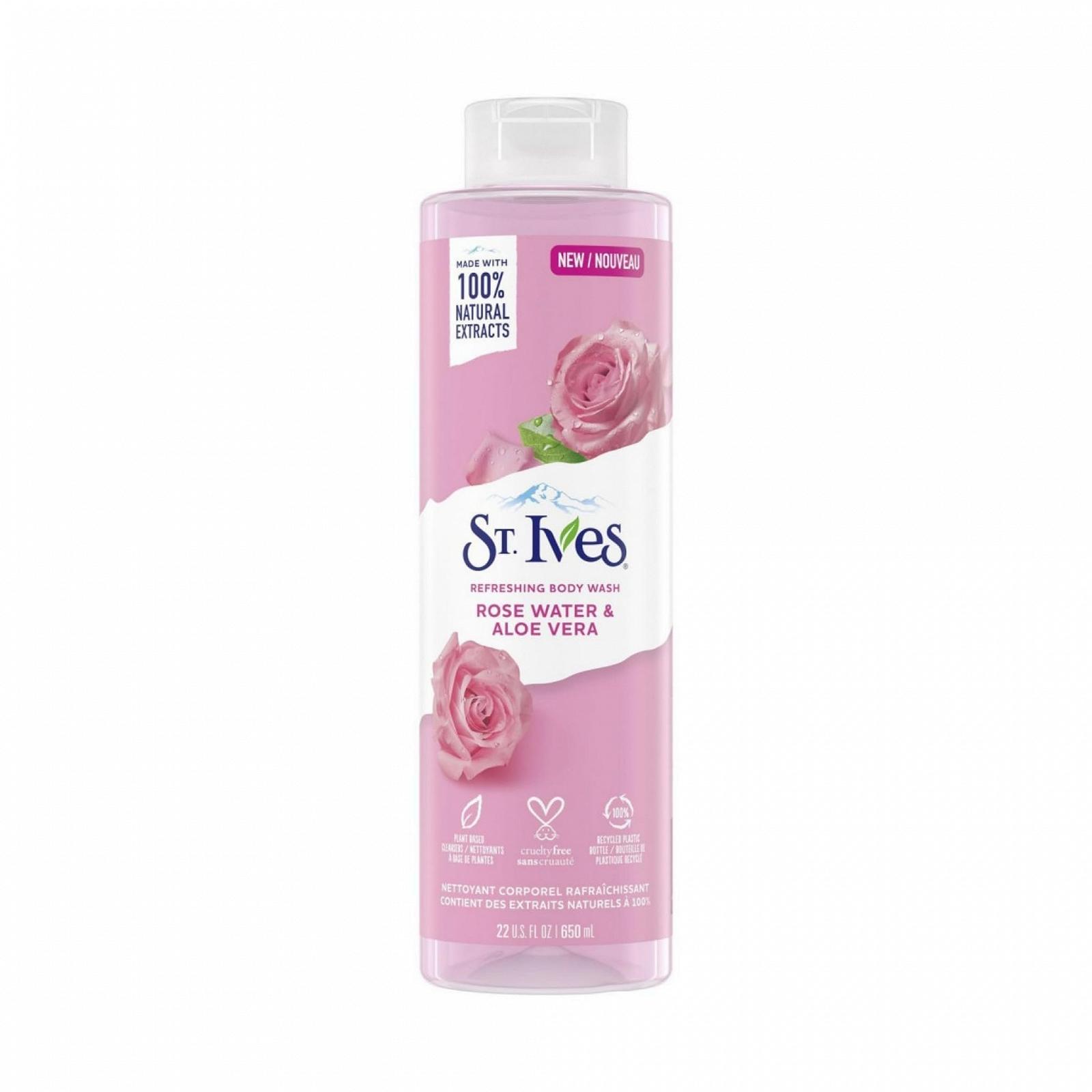 Гель для душа St. Ives Refreshing Rose Water and Aloe Vera 650 мл 473 мл, фото №1