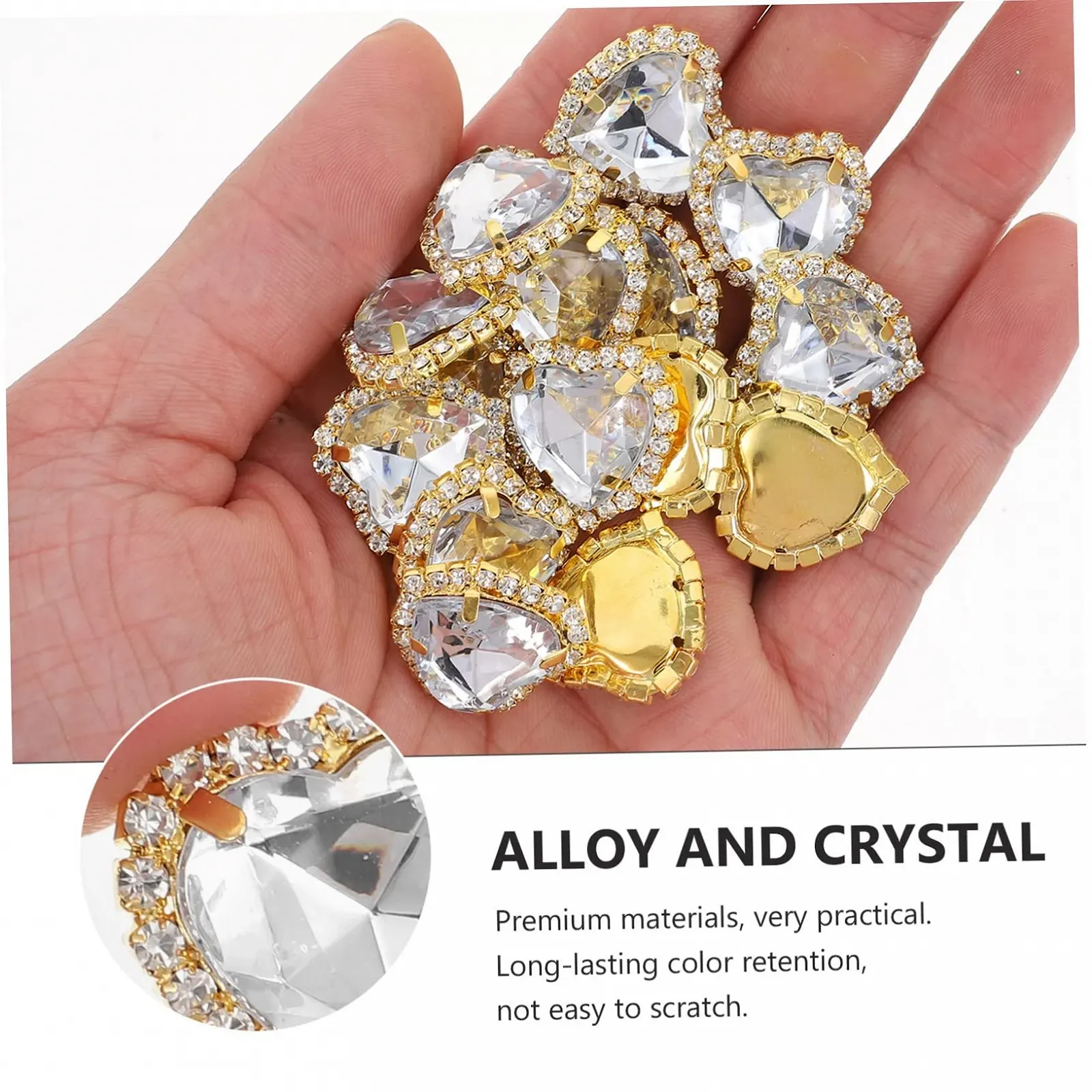 Стразы FRCOLOR 20шт. Пришивные, стразы DIY, аксессуары для ювелирных изделий, для украшения одежды, фото №4