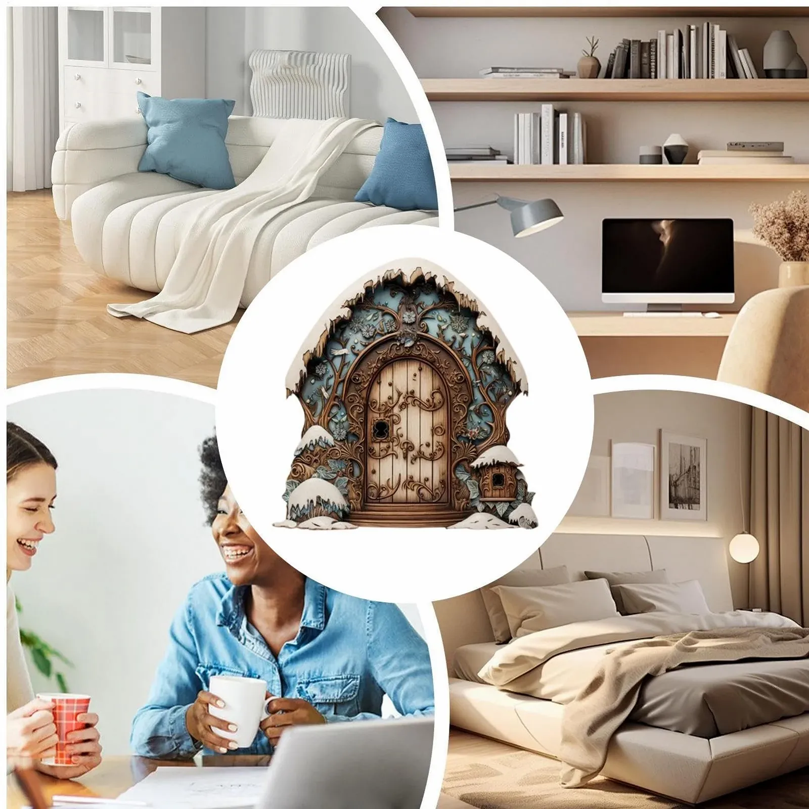 Наклейка на стіну Fairy Door Winter Holiday 2D, фото №4