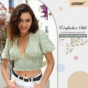 Ремень LEACOOLKEY Женский Кожаный 2 шт Золотая Пряжка для джинс, брюк synthetic.ua - Фото 1