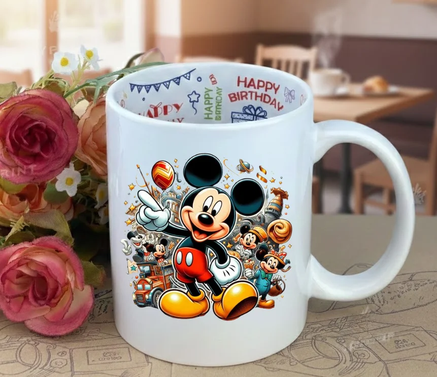 Чашка з принтом Mickey Mouse керамічна 330 мл Uk_HB_48, фото №1