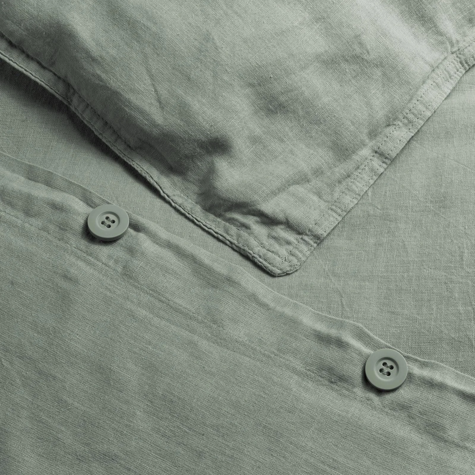 Постільна білизна Pure Label Напівльон Зелена 135 x 200 см + 40 x 80 см Не потребує прасування Бельгійський льон Бавовна, фото №3