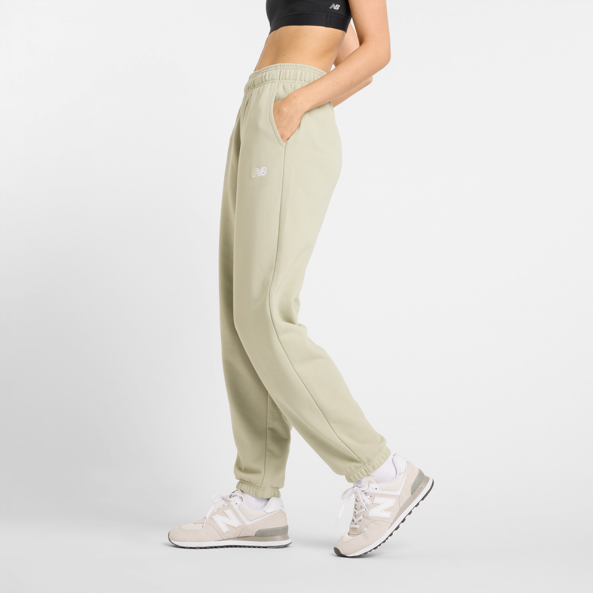 Штани Sport Essentials FT WP41500OVN New Balance Бежевий M, фото №2