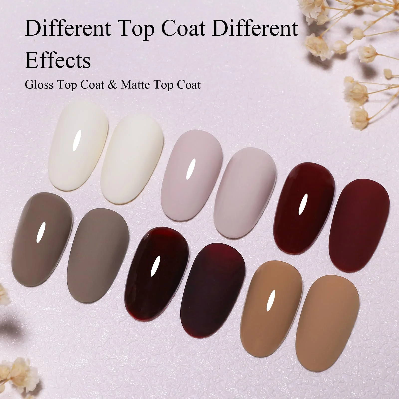 Гель-лак Firedeep, 6 цветов, осенняя коллекция, бежевый, коричневый, телесный, шоколадный, Hema Free, фото №3