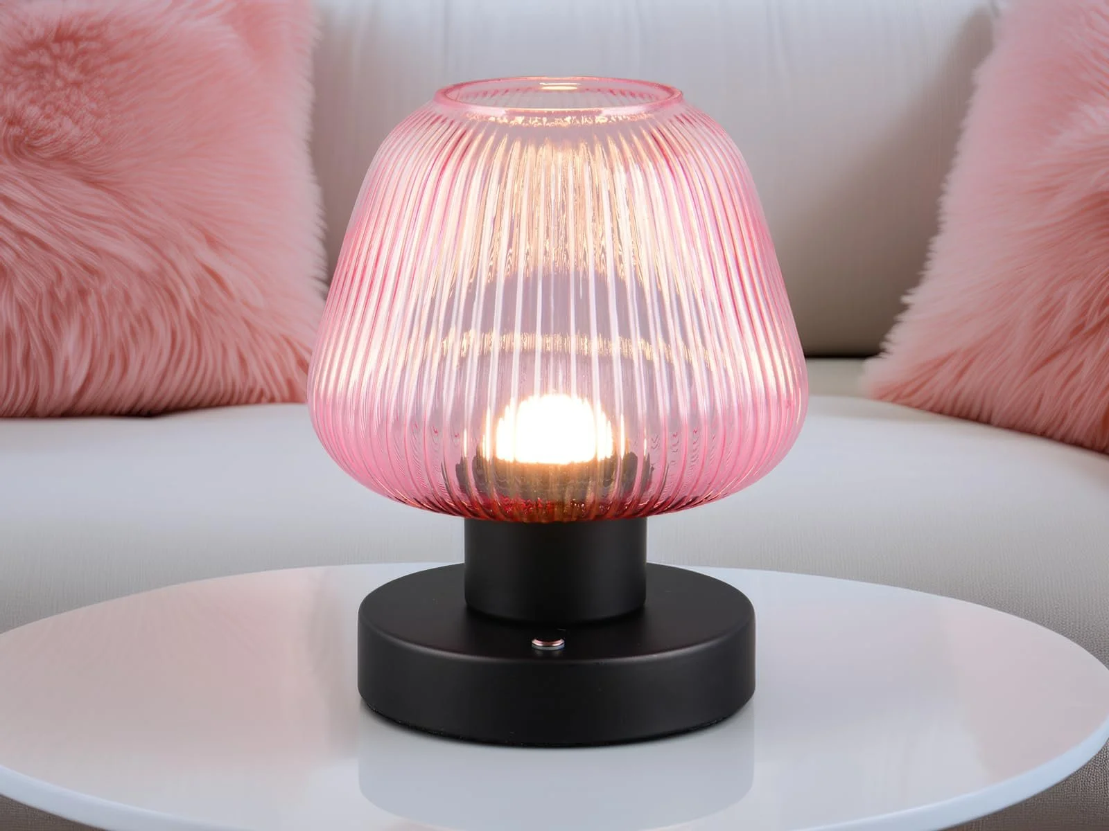 Настільна лампа Quenya LED Акумуляторна 18 см Фіолетова, фото №2