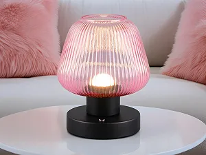 Настільна лампа Quenya LED Акумуляторна 18 см Фіолетова synthetic.ua - Фото 1