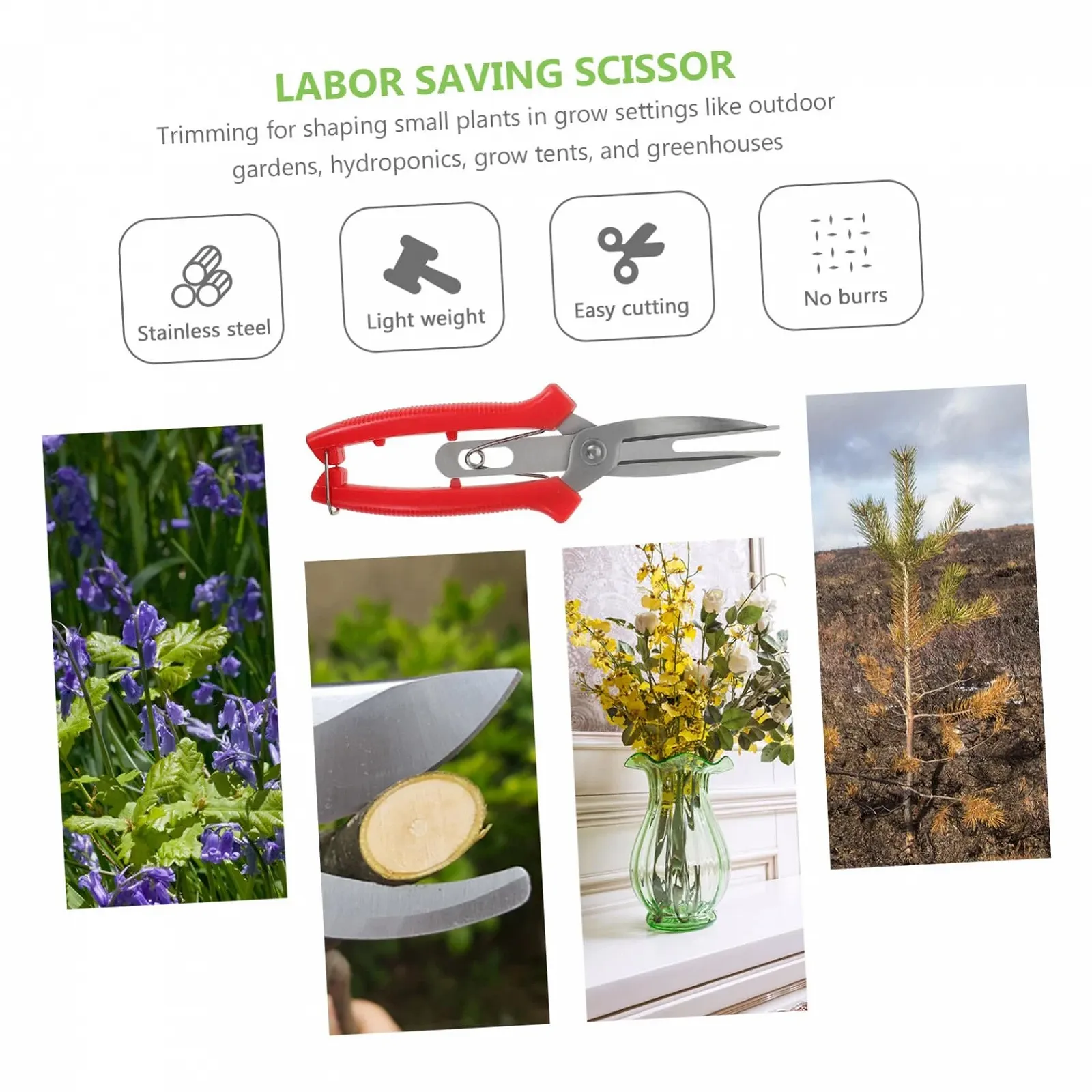 Ножиці для проріджування плодів та квітів Happyyami Червоний, фото №3