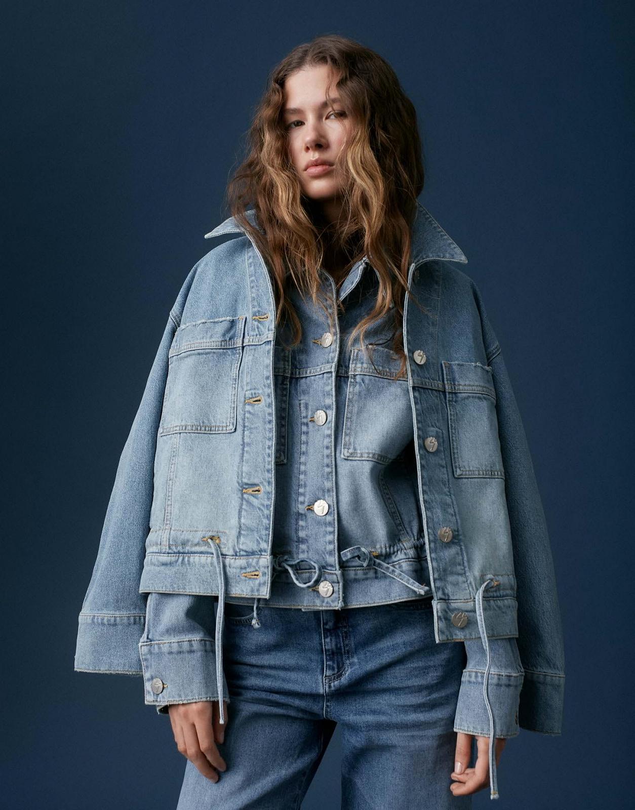 Джинсовая куртка OPUS Hemely Loose из смеси хлопка BCI, фото №6