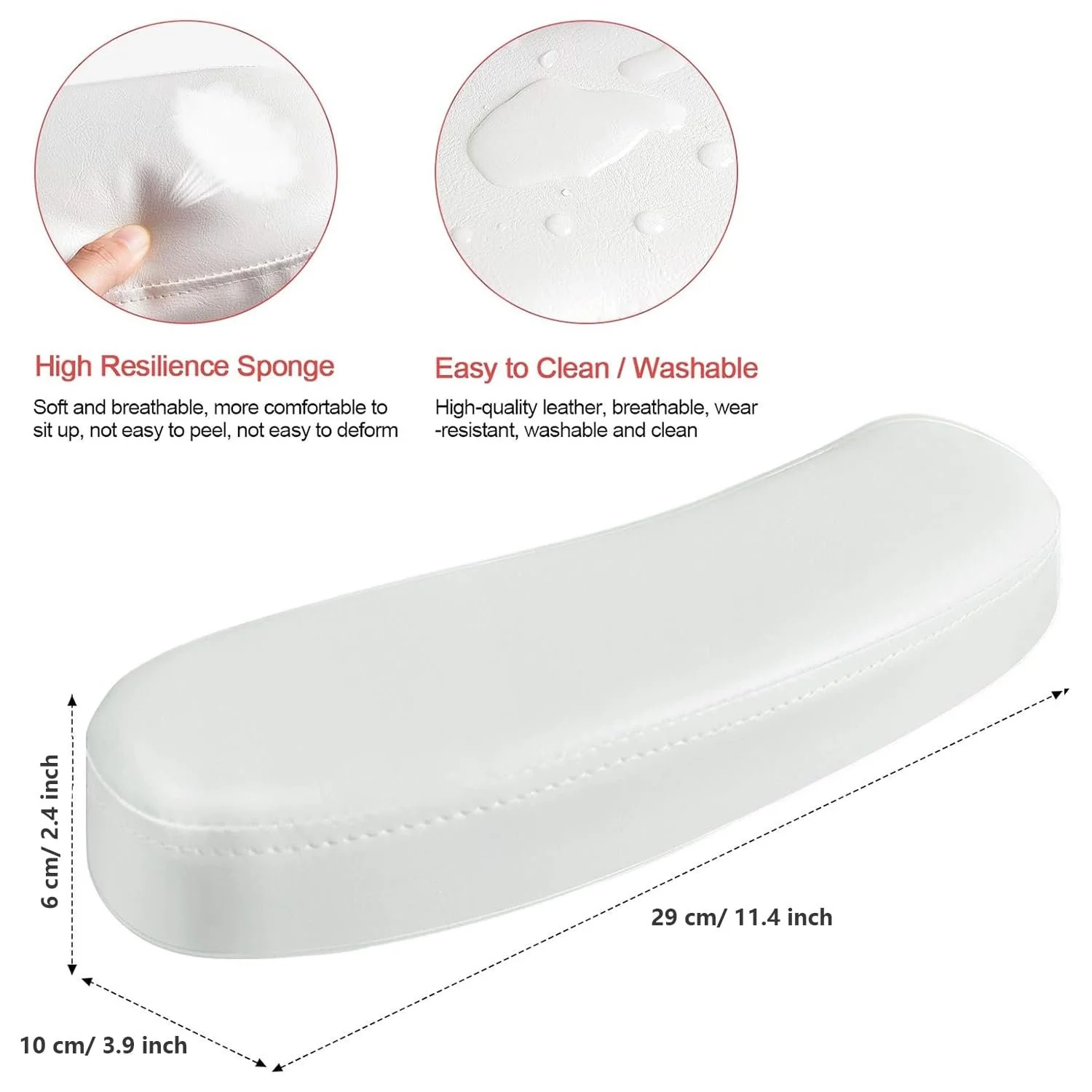 Підставка для рук Манікюрна TOROKOM Штучна шкіра Білий, фото №3 Підставка для рук Манікюрна TOROKOM Штучна шкіра Білий, фото №3