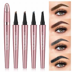 Олівець Lightning Offers 2024 Magic 4-Fork Tip 3D Microblading Waterproof Natural Make-Up Fine Stroke Magic Eyebrow Pencil (B) synthetic.ua - Фото 1