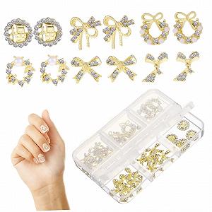 Украшение для ногтей WOONEKY 30шт., подвеска с плоским основанием, сплав, стразы - Фото 1