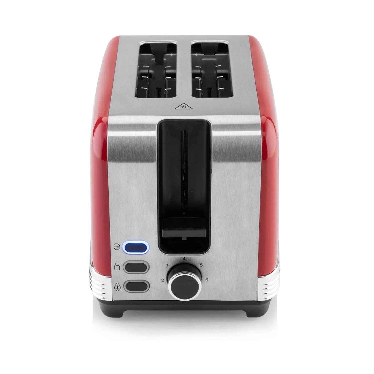 Тостер STORIO Ретро дизайн 980W на 2 скибочки, насадка для булочок, червоний, фото №4