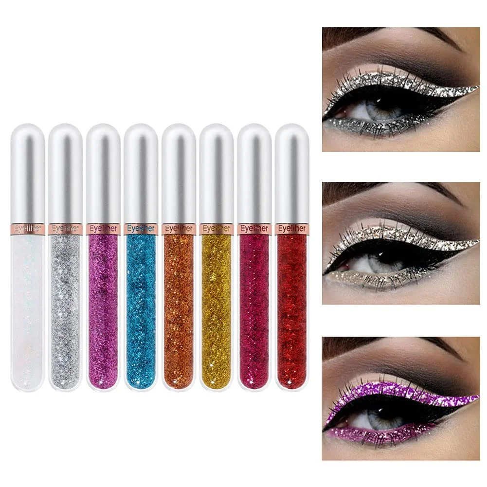 Підводка для очей Рідка Набір 8 кольорів Водостійка Матова 2,5 мл (Стиль 3), фото №5