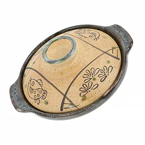 Кастрюля керамическая Toyvian 18 см термостойкая с ручкой черная - Фото 1