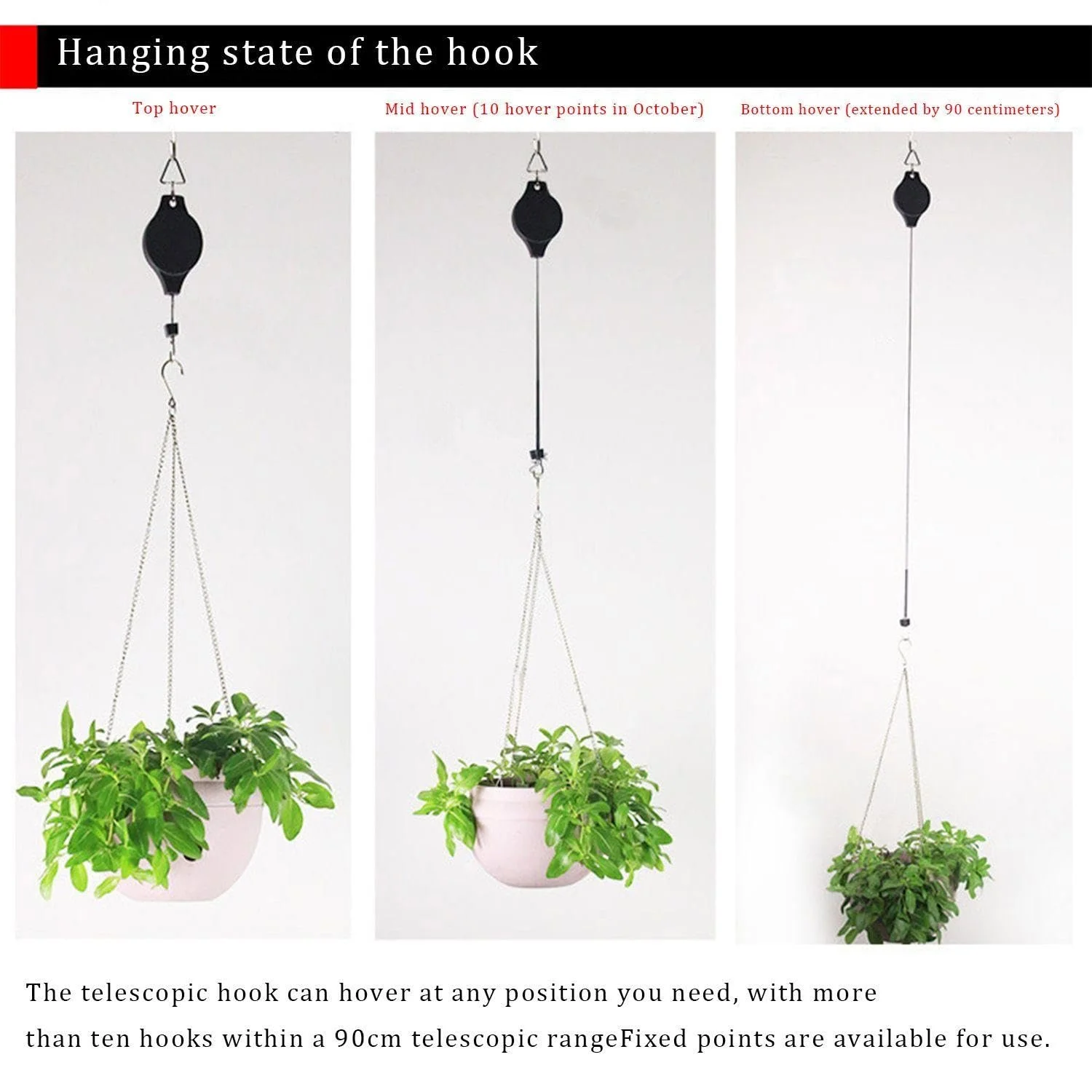 Висувні гачки для кошиків 4 шт 20 x 7.5 см Чорні та Білі, фото №4 Висувні гачки для кошиків 4 шт 20 x 7.5 см Чорні та Білі, фото №4