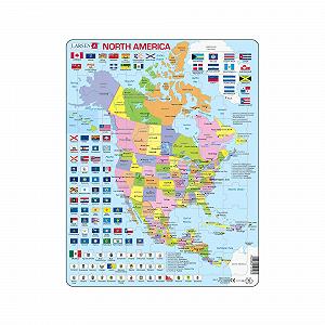 Пазл-рамка Larsen North America Political K17 70 елементів Англійське видання - Фото 1