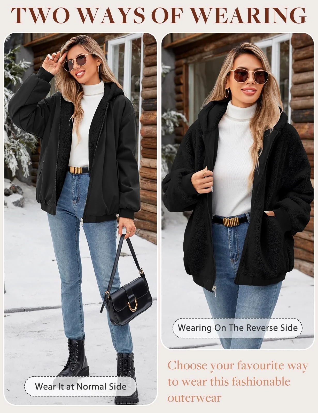 Куртка Vancavoo Зимова Жіноча Тепла Флісова Підкладка, фото №2