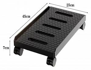 Подставка для компьютерной башни, мобильная подставка для процессора, напольный держатель для процессора с запирающимся колесом под стол для домашнего офиса, передвижная подставка (Белый) synthetic.ua - Фото 1