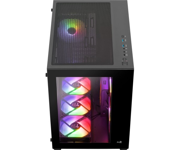 Корпус AeroCool Dryft-G-BK-v2 (ACCM-ES01163.11) Black без БЖ, фото №4 Корпус AeroCool Dryft-G-BK-v2 (ACCM-ES01163.11) Black без БЖ, фото №4