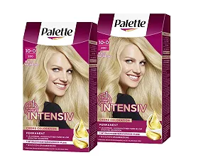 Фарба для волосся Palette Intensive Cream Colouration 10-0/200 Светлый Натуральный Блондин (2 x 115 мл), Стойкая краска для волос для блестящего, длительного блеска цвета и 100% покрытия седины - Фото 1