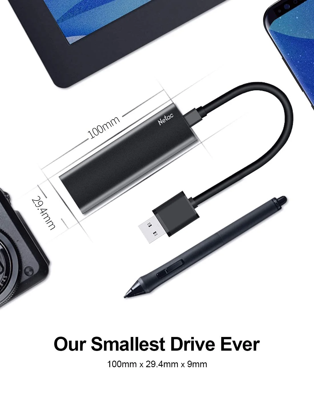 Зовнішній SSD накопичувач Netac 2ТБ USB 3.2 Gen 2 Aluminum, фото №4