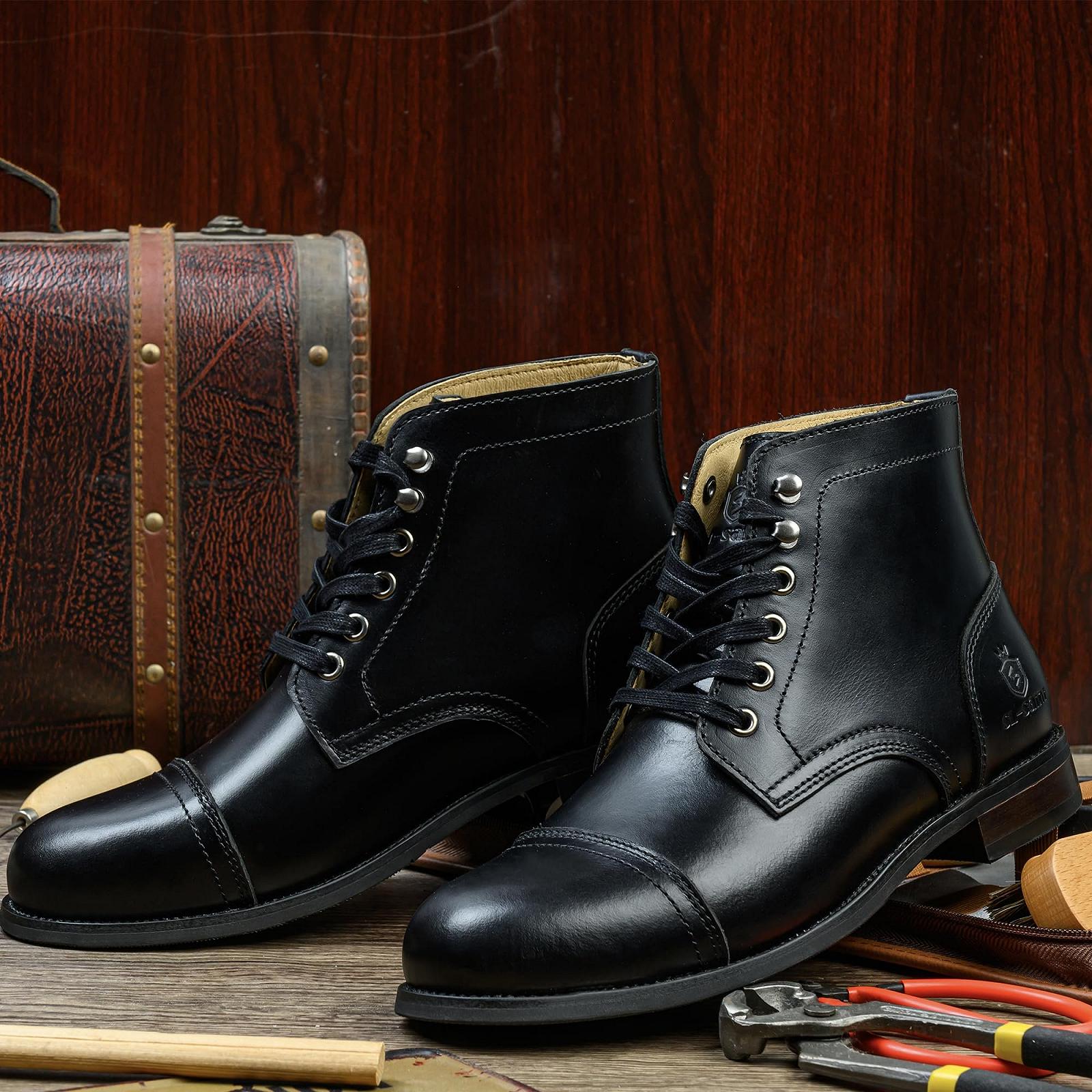Ботинки рабочие SL-Saint с мягким носком мужские с клиновидной пяткой Chukka Ankle 15,24 см кожа коричневый, фото №2