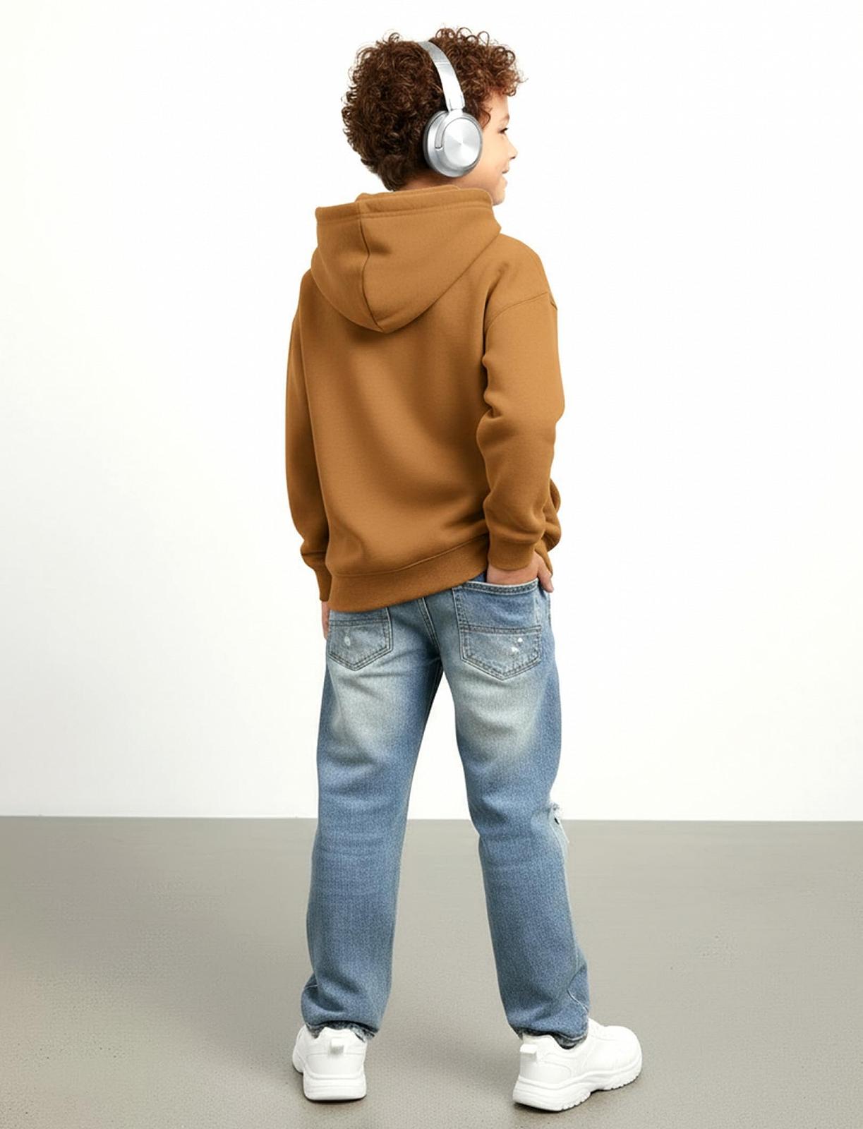 Худі PatPat для хлопчиків 6-12 років - М'яке флісове вітрозахисне худі з кишенею, фото №4 Худі PatPat для хлопчиків 6-12 років - М'яке флісове вітрозахисне худі з кишенею, фото №4