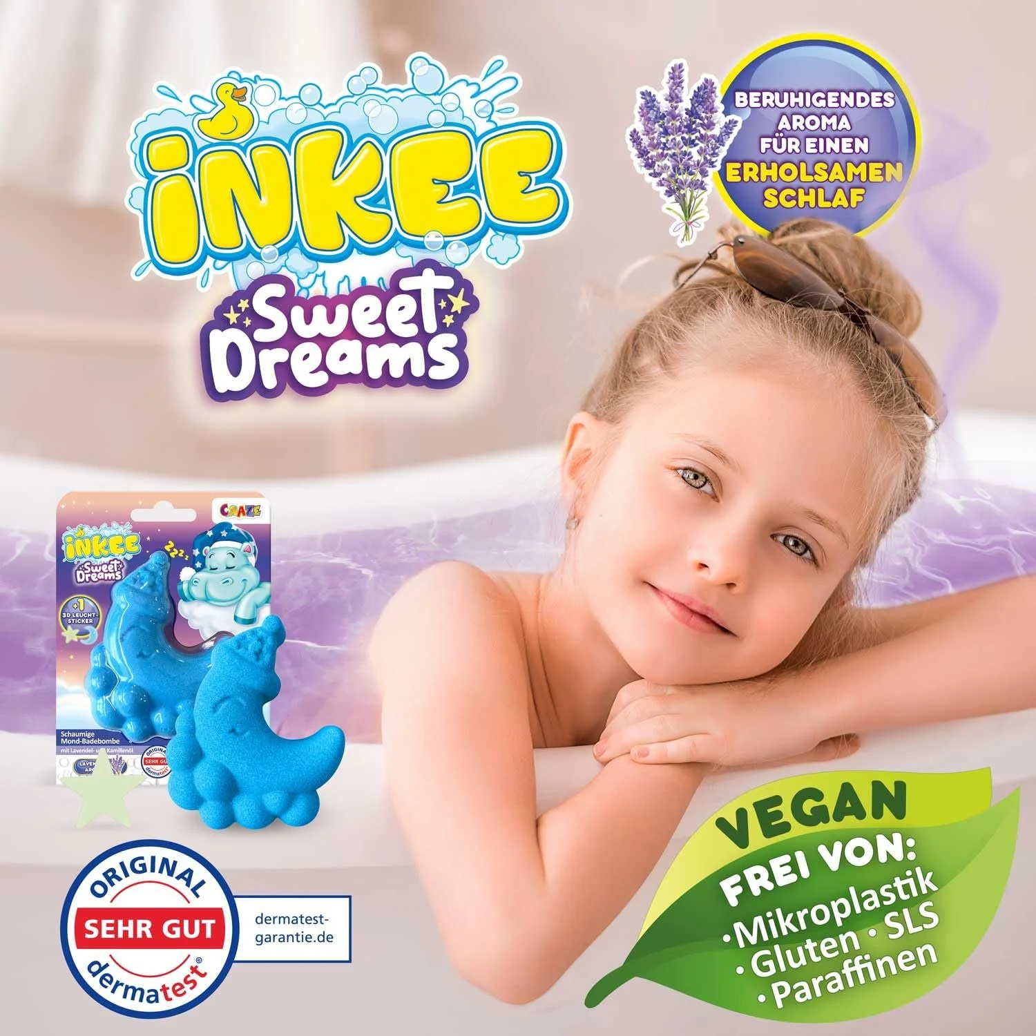 Бомбочка для ванни Inkee Foamy Moon Sweet Dream 60 г, фото №4