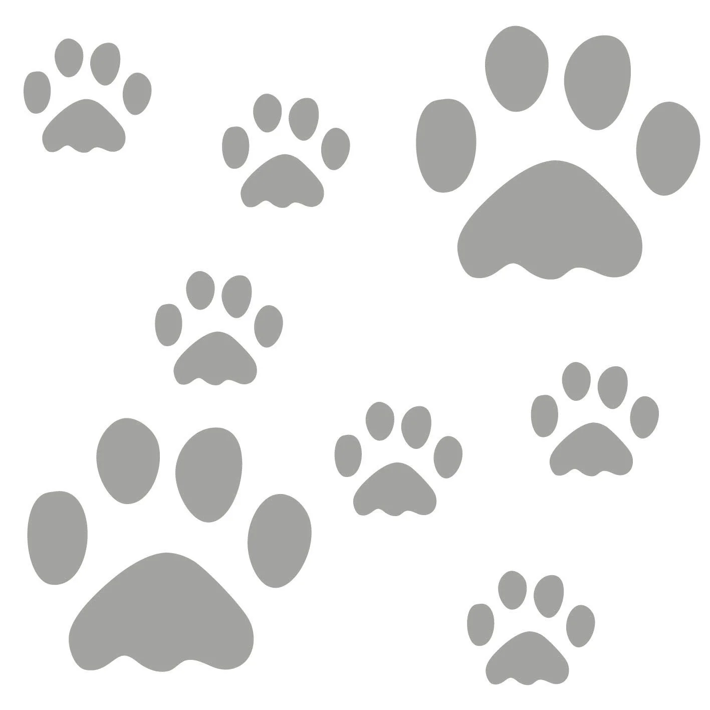 Наклейка на стену kleb-Drauf 8 лап Серебристый матовый, фото №1