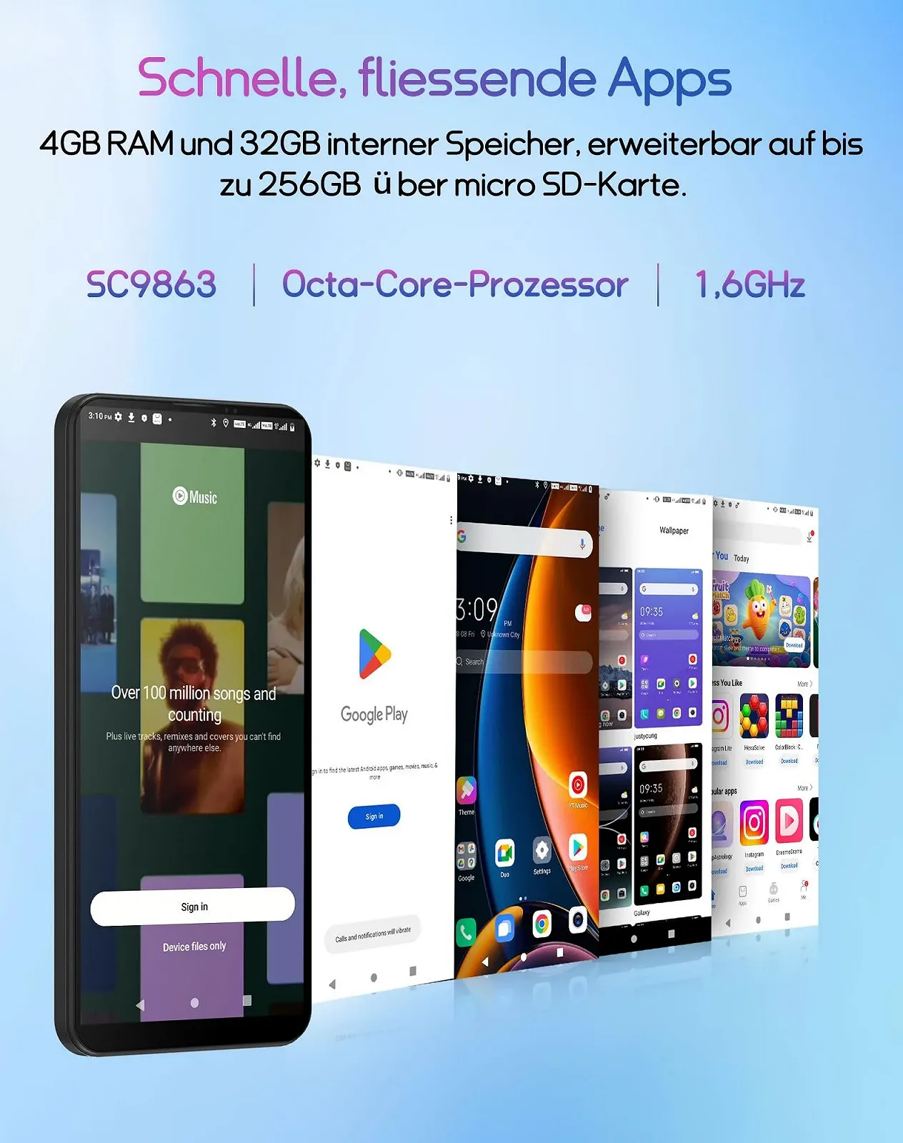 Смартфон invens Note TK01 4G Android 6.52 дюйма HD+ 4250 мАч восьмиядерный Face Detection 8(4+4)/32GB 16MP+5MP Blue, фото №4 Смартфон invens Note TK01 4G Android 6.52 дюйма HD+ 4250 мАч восьмиядерный Face Detection 8(4+4)/32GB 16MP+5MP Blue, фото №4